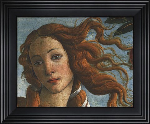 Framed Birth of Venus (Head of Venus), 1486 Print