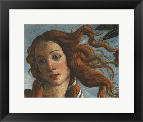 Framed Birth of Venus (Head of Venus), 1486 Print