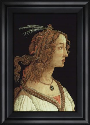 Framed Portrait of a Young Woman, 1485 Print