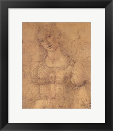 Framed Drawing of a Woman Print