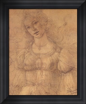 Framed Drawing of a Woman Print