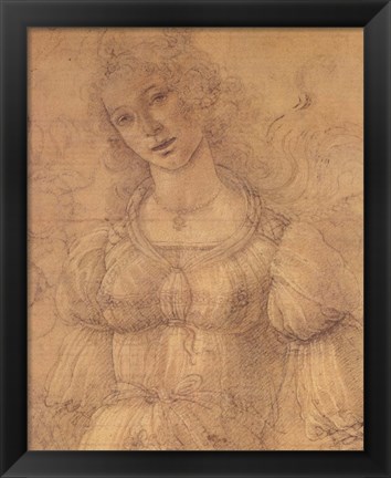 Framed Drawing of a Woman Print