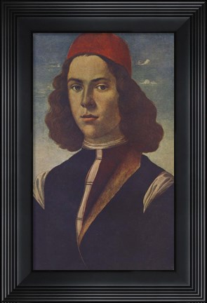 Framed Portrait of a Young Florentine Nobleman Print