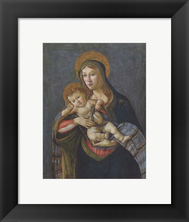 Framed Madonna and Child with the Crown of Thorns and Three Nails Print