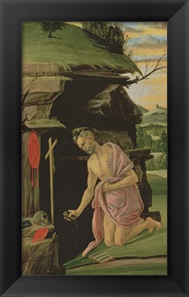 Framed St. Jerome, 1490s Print
