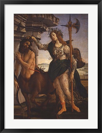 Framed Pallas Athena and the Centaur, 1482 Print