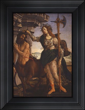 Framed Pallas Athena and the Centaur, 1482 Print