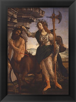 Framed Pallas Athena and the Centaur, 1482 Print