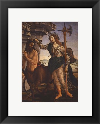 Framed Pallas Athena and the Centaur, 1482 Print