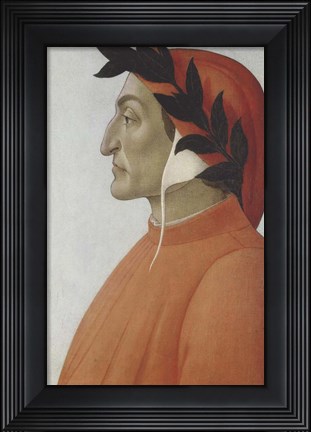 Framed Portrait of Dante Alighieri Print
