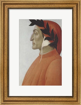 Framed Portrait of Dante Alighieri Print