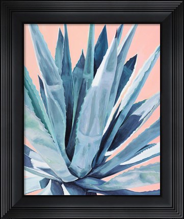 Framed Agave with Coral Print