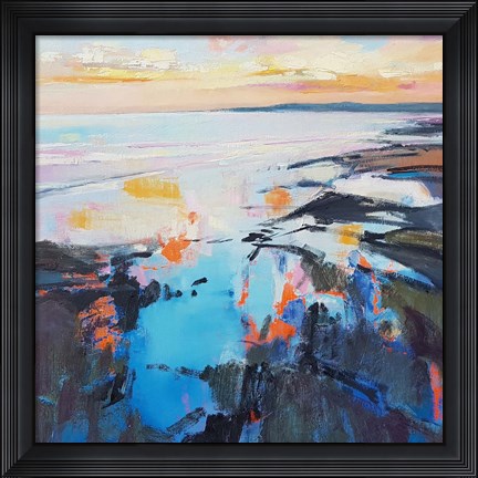 Framed Rock Pool Sunrise Print