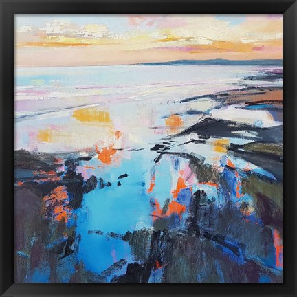 Framed Rock Pool Sunrise Print