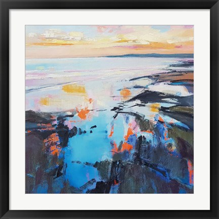 Framed Rock Pool Sunrise Print