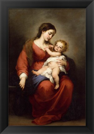 Framed Virgin and Child Print