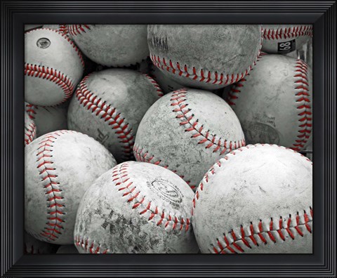 Framed Vintage Baseballs Print