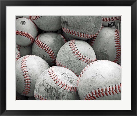 Framed Vintage Baseballs Print