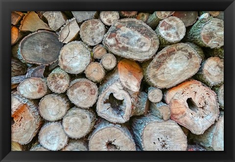 Framed Woodpile Print