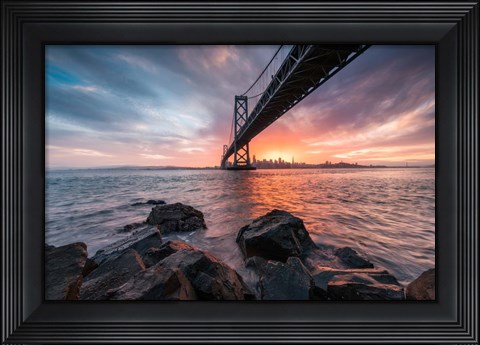 Framed Golden Light Explosion Print