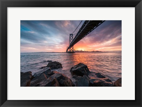 Framed Golden Light Explosion Print