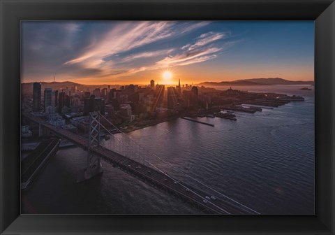 Framed Sunset Explosion Print