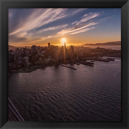 Framed Sunset Explosion 2 Print