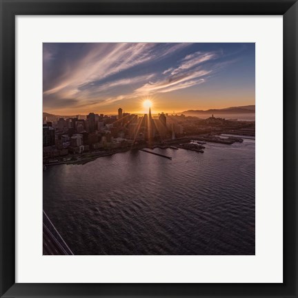 Framed Sunset Explosion 2 Print