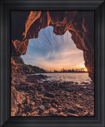 Framed Treasure Island Cave Print