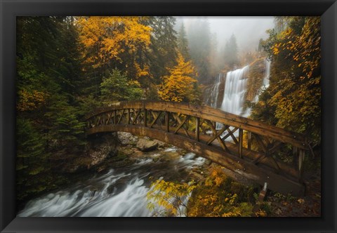 Framed Bridge in the Forest Print