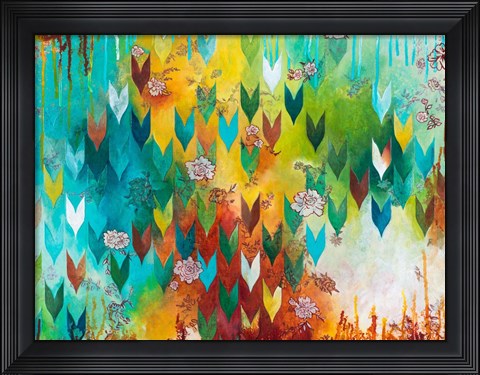 Framed Key to Happiness Print