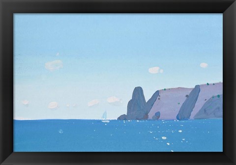 Framed Blue Fiolent Print