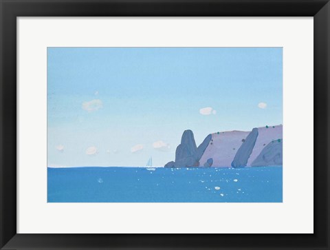 Framed Blue Fiolent Print