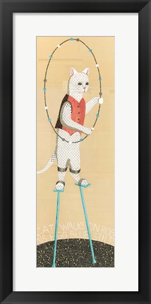 Framed Cat on Stilts Print