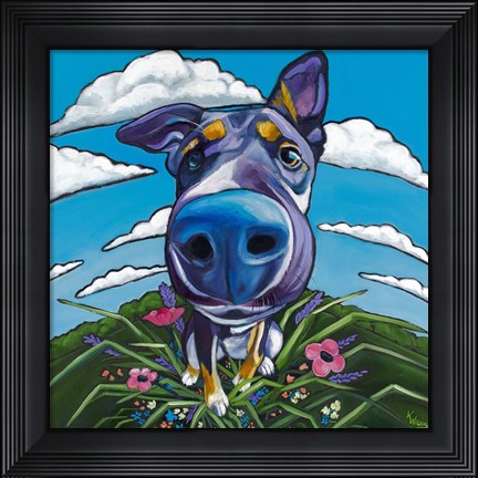 Framed Head in the Clouds Print