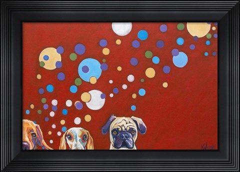Framed When Dogs Drink Print