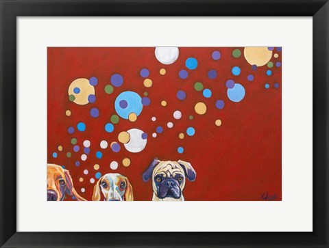 Framed When Dogs Drink Print