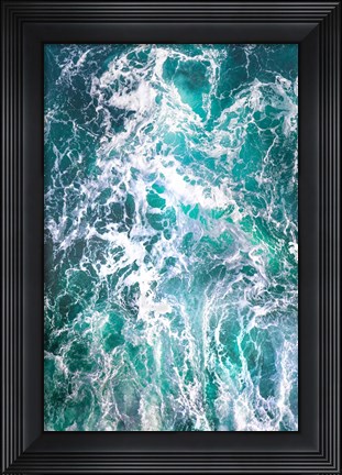 Framed Teal Embrace Print