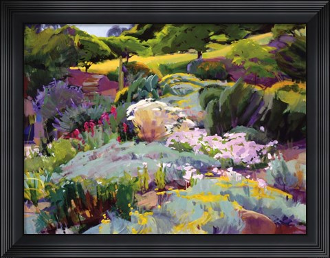 Framed Hillside Garden Print