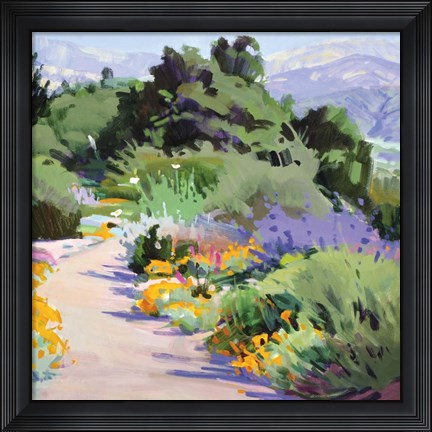 Framed Path through the Poppies Print