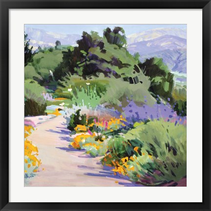 Framed Path through the Poppies Print