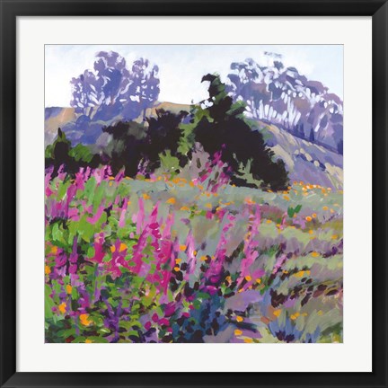 Framed Spring Haze, Eucalyptus on the Ridge Print