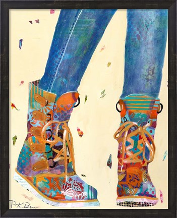 Framed Hiking Boots Print