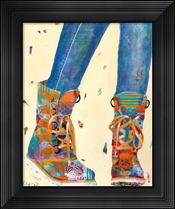 Framed Hiking Boots Print