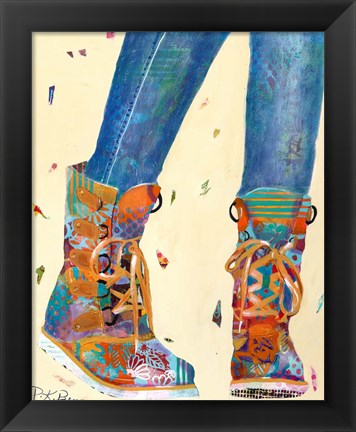 Framed Hiking Boots Print