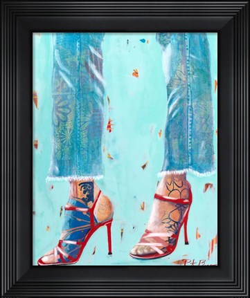 Framed Red Heels Print