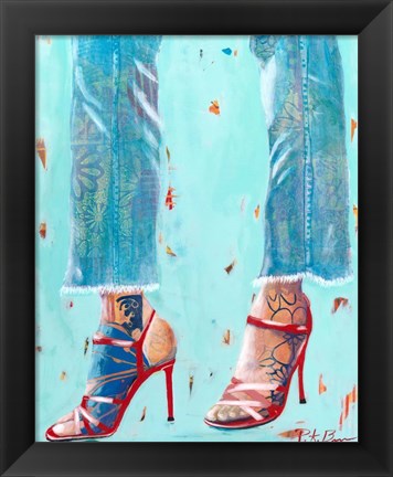 Framed Red Heels Print