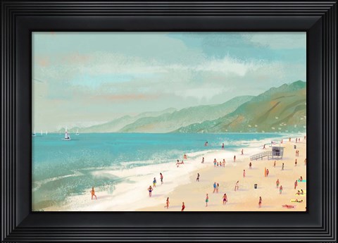 Framed Santa Monica Beach Print
