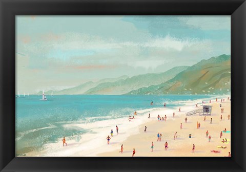 Framed Santa Monica Beach Print