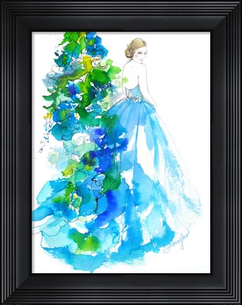 Framed Delphinium Print